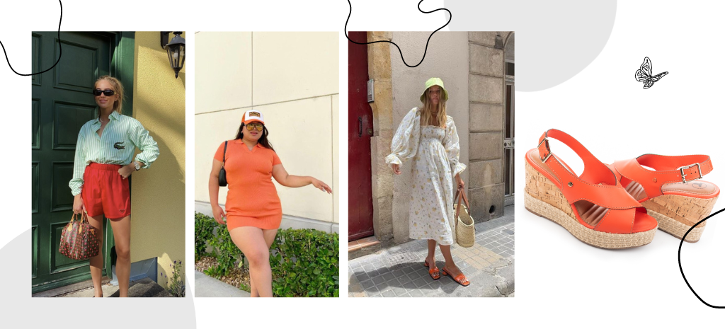 Aposta fashion: sandália Anabela na cor laranja é a cor da estação. (Fotos: divulgação).