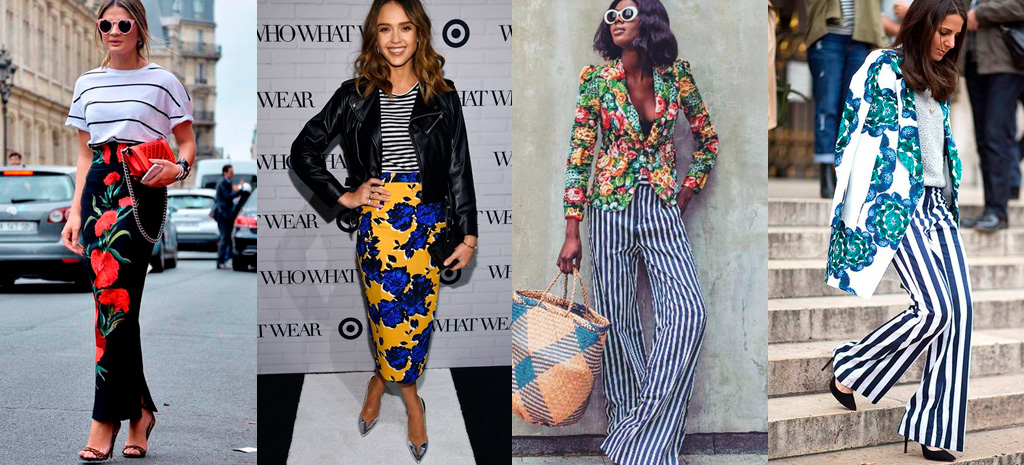 estampa geometrica com floral