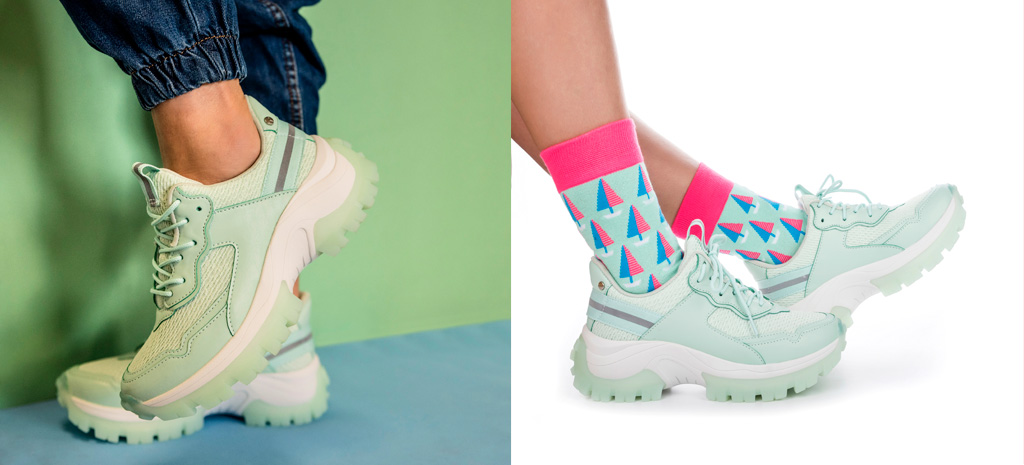 cores-tênis tanara colorful verde