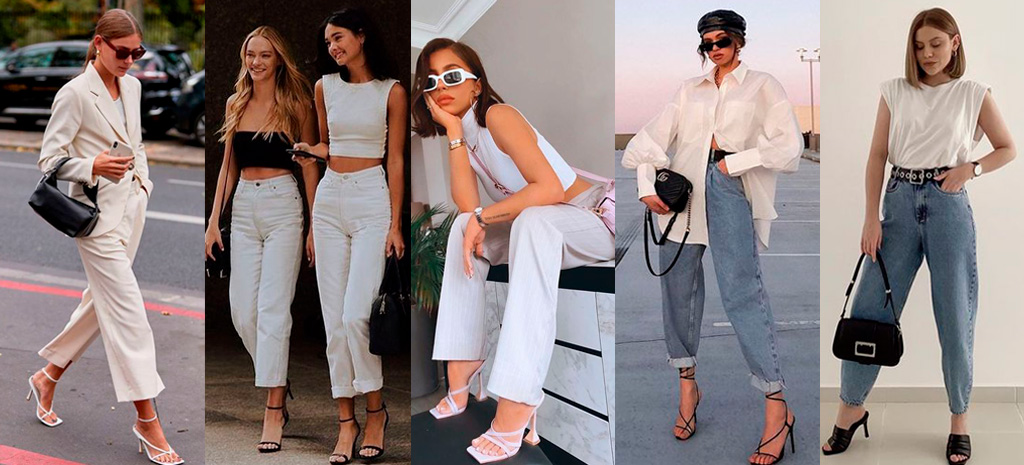 looks minimalistas com salto carretel