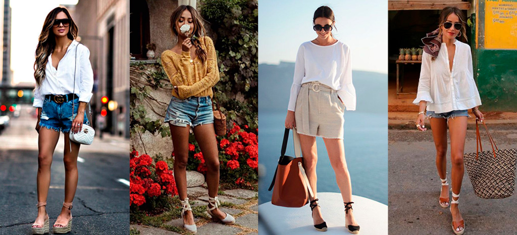 como combinar seu short com anabela