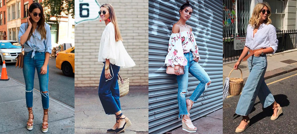 anabela como ponto feminino no look com jeans