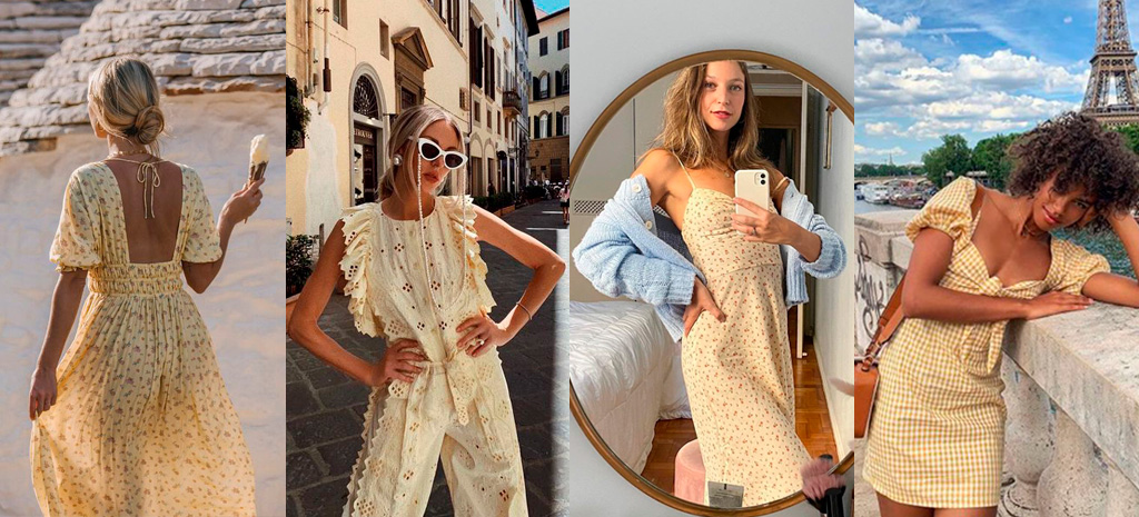 look romântico com o butter yellow