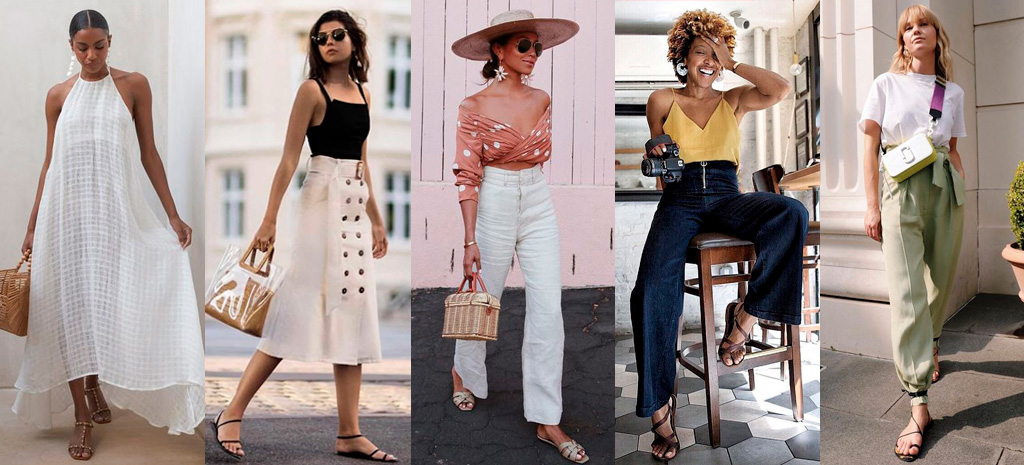 Tendência sandálias e chinelos rasteiros