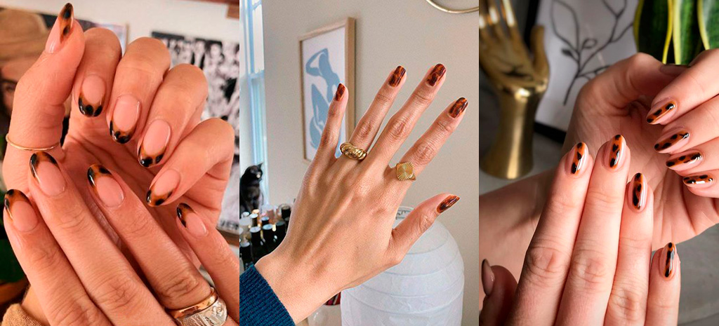 Animal print como nail art