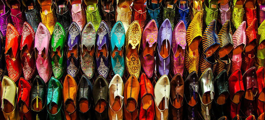 Babouches típicas marroquinas