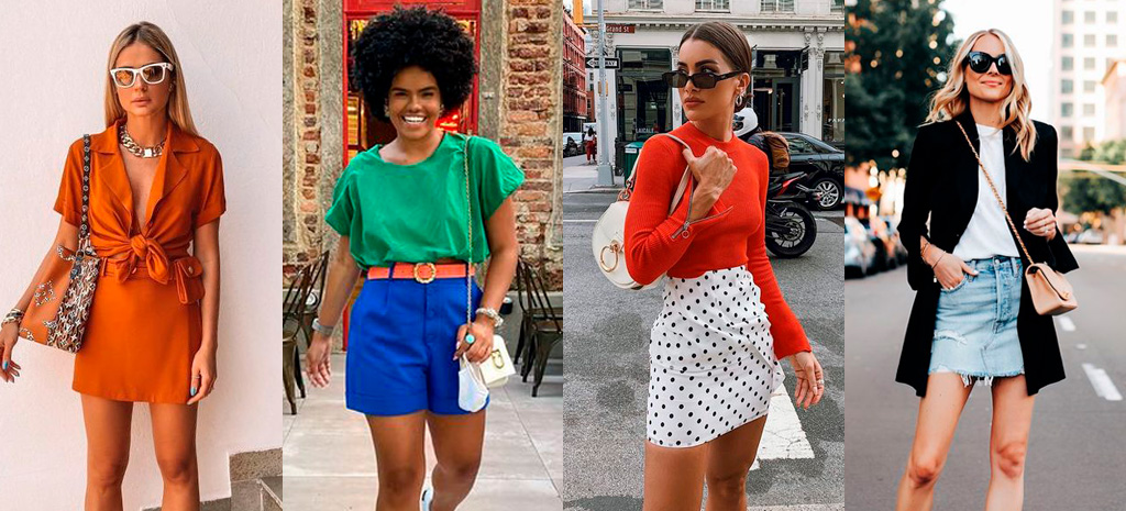 Look com babouche e comprimento mini