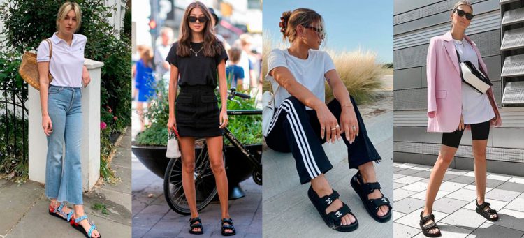 Anos 90: sport sandal em look casual