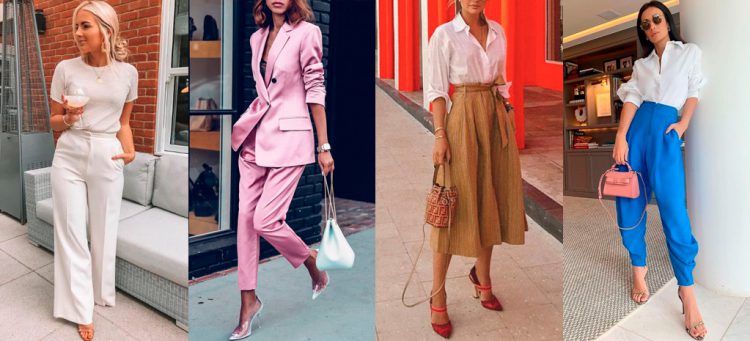 looks com alfaiataria e salto acrílico