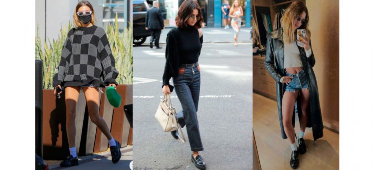 Look com loafer tratorado e jeans