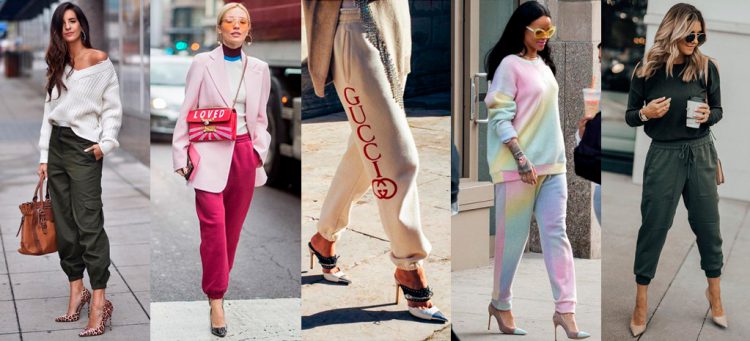 looks com moletom e scarpin