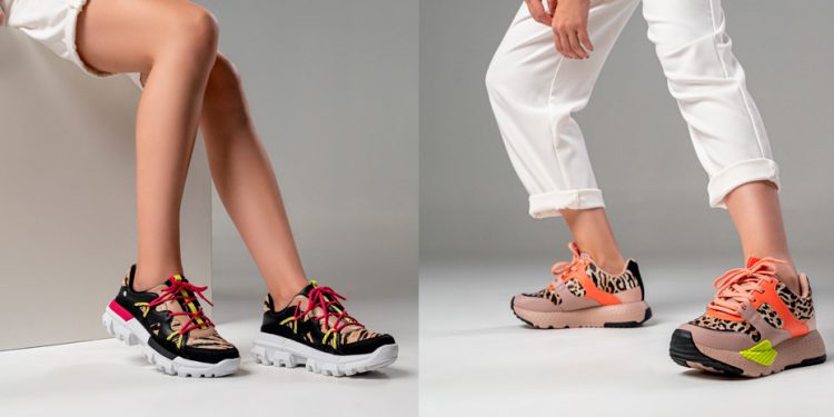 Tênis Jogging e Tratorado Animal Print Tanara