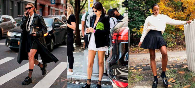 Inspiraçãoes com saia e vestido com meia arrastão