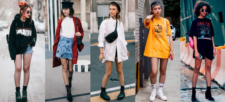 Looks com meia calça arrastão