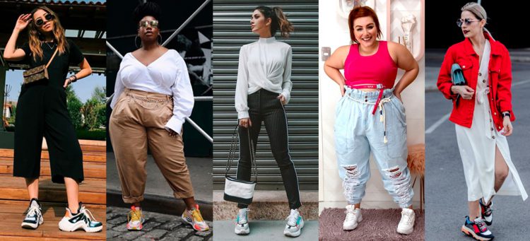 Chunky Sneaker com looks básicos