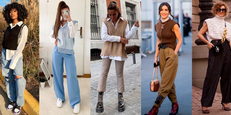 Looks com calças diferentes e coletes
