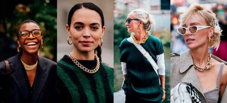 Colares com correntes