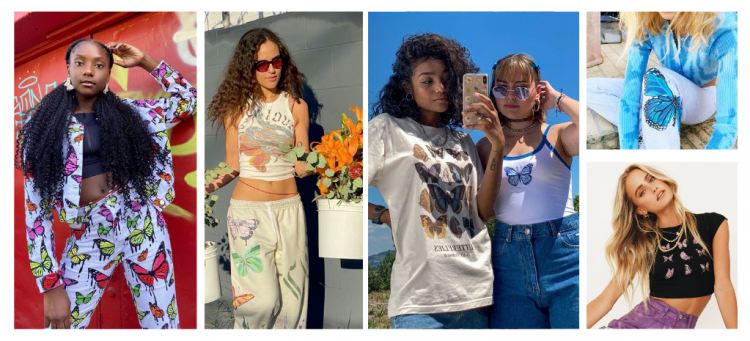 Otimismo em looks com borboletas em destaque