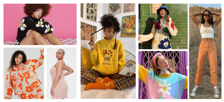 Looks com destaque em flores coloridas e alegres