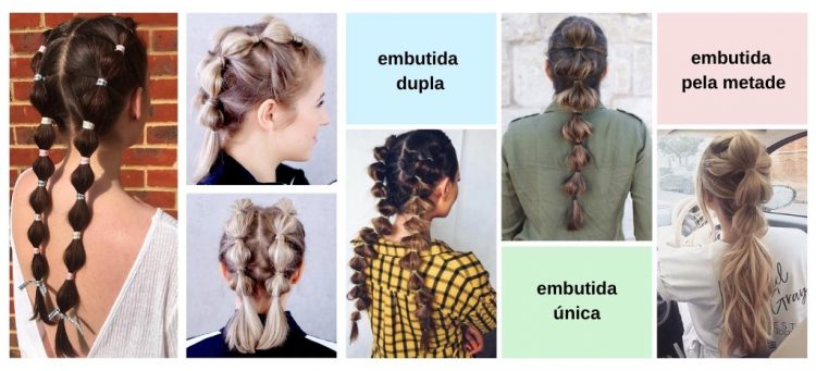 Trança bolha embutida