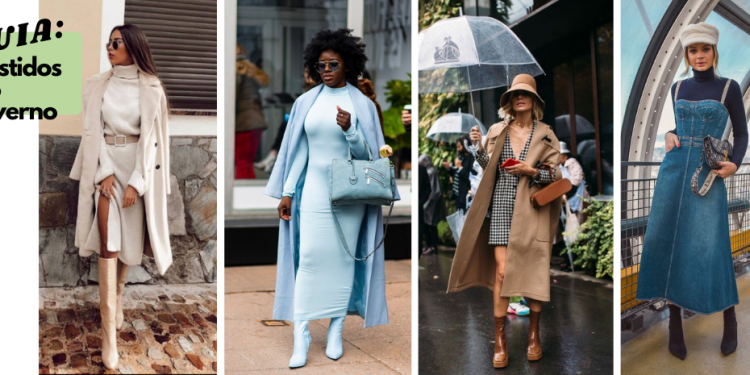Vestidos em looks de inverno