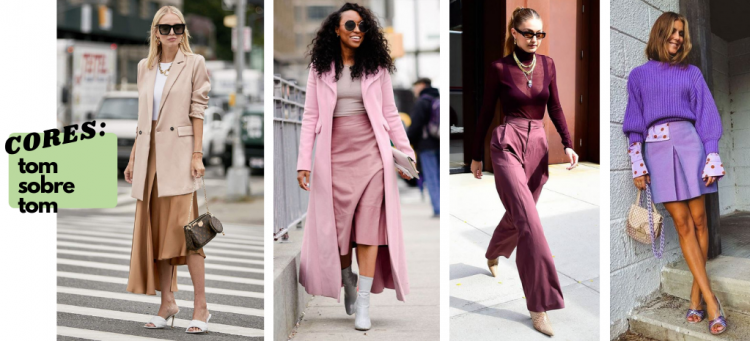Looks da mesma cor com tonalidades diferentes