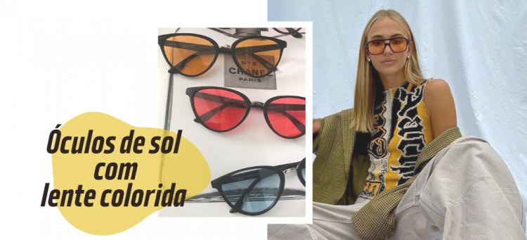 Tendências: óculos de lente colorida