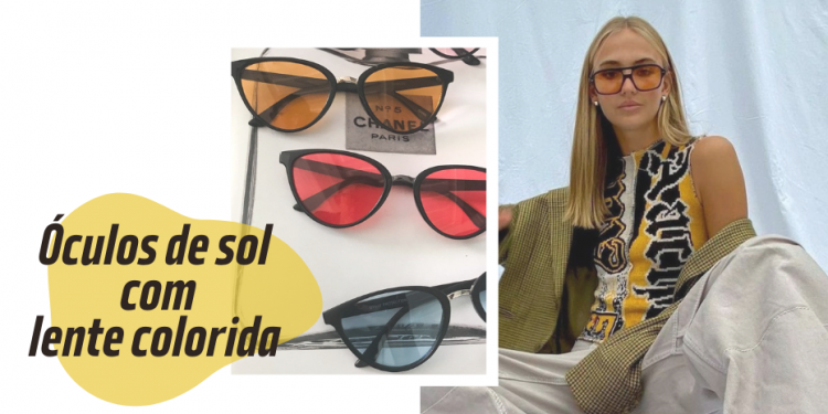 Tendências: óculos de lente colorida