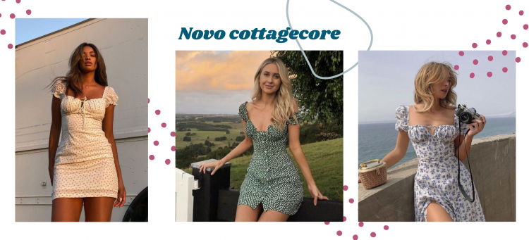 Vestidos de primavera romantincos novo cottagecore