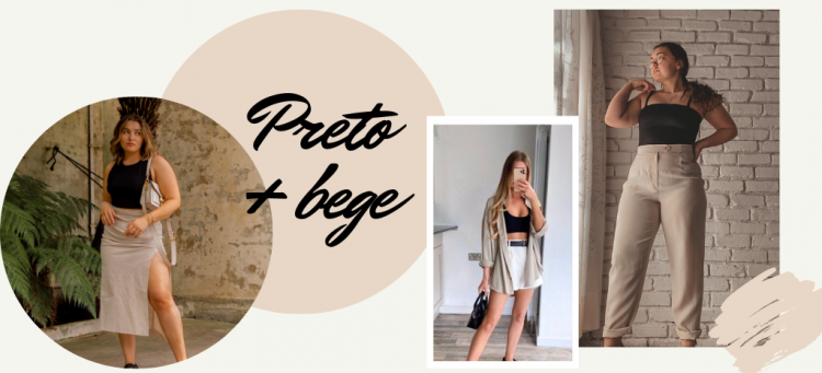 Looks em preto e bege em uma combinação que inspira sofisticação