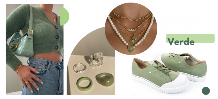 Calçado e acessório verde militar