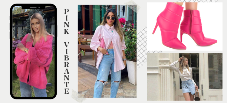 Cores vibrantes são tendência, assim como o pink!