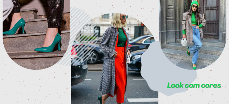 Combine o tom da roupa com o verde do scarpin Tanara. (Fotos: divulgação)