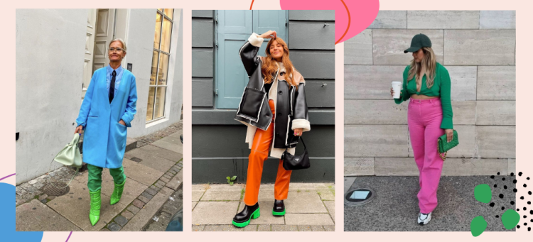 As cores trazem o toque divertido aos looks