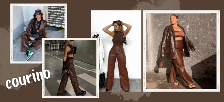 Luxo sem esforço: essa é a proposta das peças em courino marrom. (Fotos: divulgação).