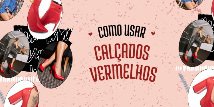 Inspirações de looks com calçados vermelhos.