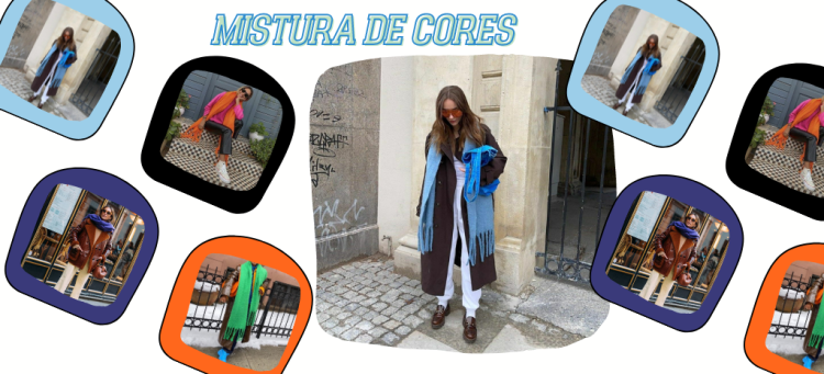 Aproveite a cor da manta e crie looks divertidos. (Fotos: divulgação).