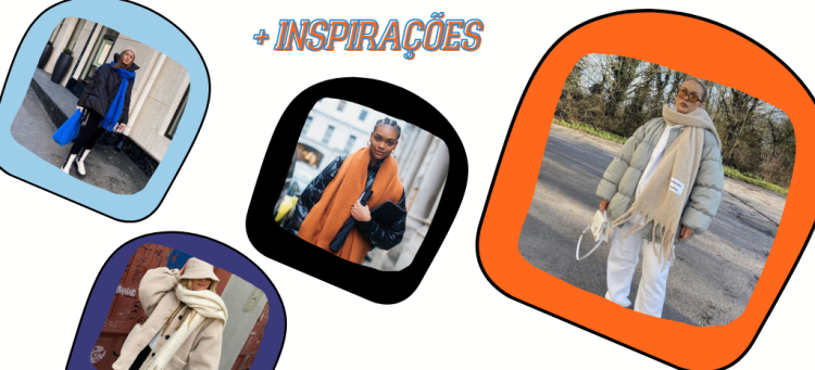 Inspirações de looks com mantas. (Fotos: divulgação).