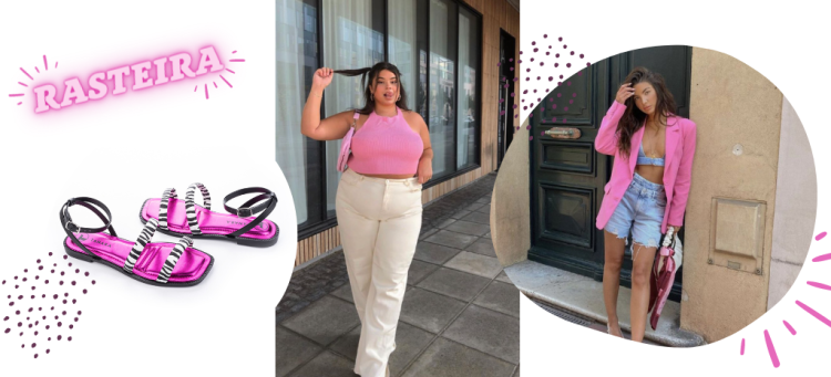 A rasteira compõe visuais meia estação super estilosos. (Fotos: divulgação).