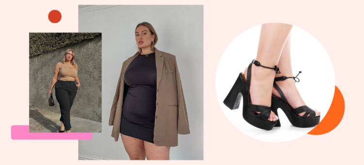 O preto é escolha sem erro, aposte na sandália plataforma preta! (Fotos: divulgação).