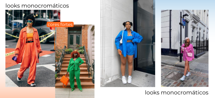 Visuais monocromáticos com cores vibrantes. (Fotos: divulgação).