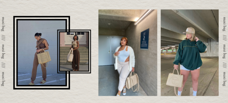 Se inspire e crie looks comfy com maxi bag. (Fotos: divulgação).