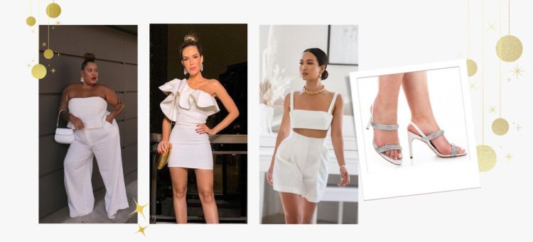 Passar a virada de ano de branco é clássico e sofisticado. (Fotos: divulgação).