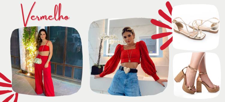 Looks poderosos com a cor vermelha. (Fotos: divulgação).