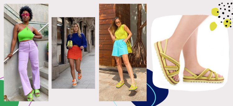 Combinações de cores nada óbvias formam looks fashionistas. (Fotos: divulgação).