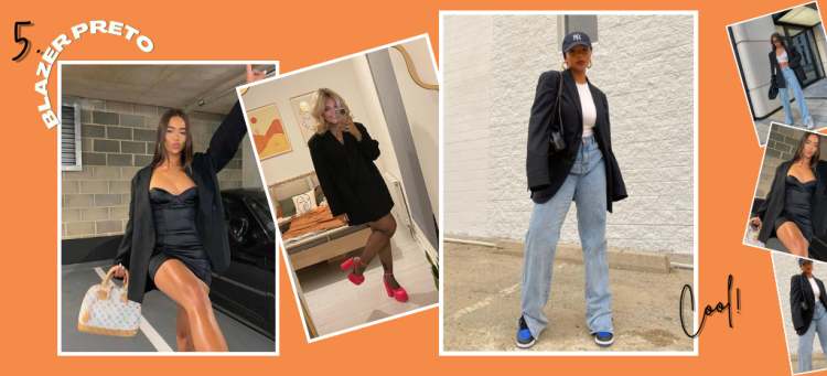 O blazer preto é uma peça chave: invista! (Fotos: divulgação).