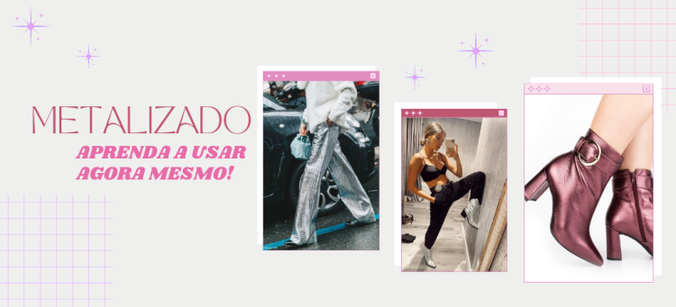 Aprenda a montar um look fashion com metalizado. (Foto: divulgação).