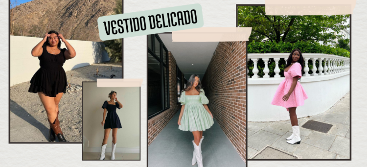 Aposta fashion: use a western boots com vestido delicado. (Fotos: divulgação).