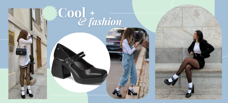 Use o Mary Jane Tanara preto com meia para um truque de styling. (Fotos: divulgação).