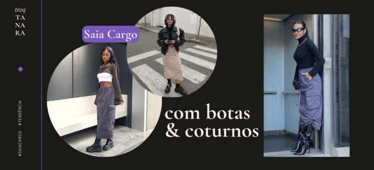 A saia longa carga oferece looks estilosos para o outono. (Fotos: divulgação).